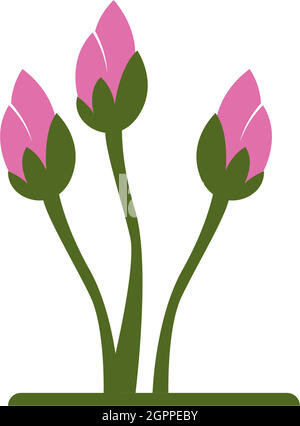 Beauty Lotus flowers logo icon design template Stock Vector