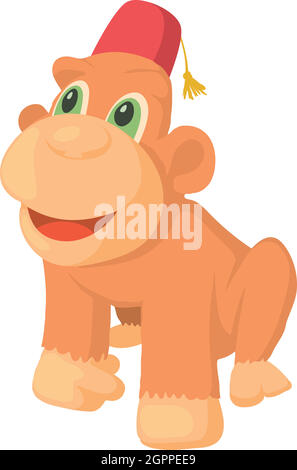 Circus monkey icon, cartoon style Stock Vector