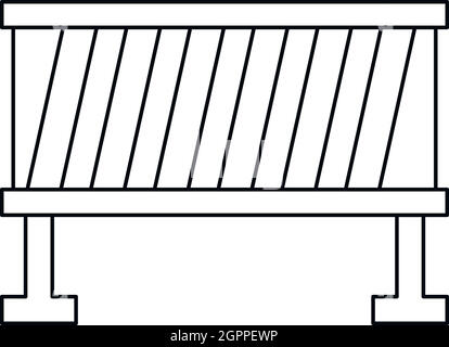 Road barrier icon, outline style Stock Vector