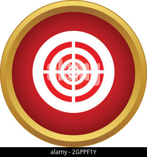 Target icon in simple style Stock Vector