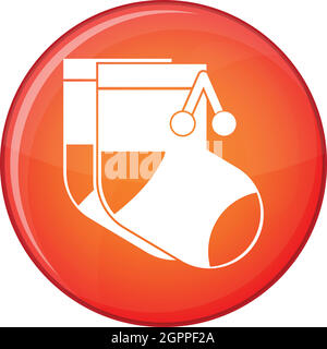 Baby socks icon, flat style Stock Vector