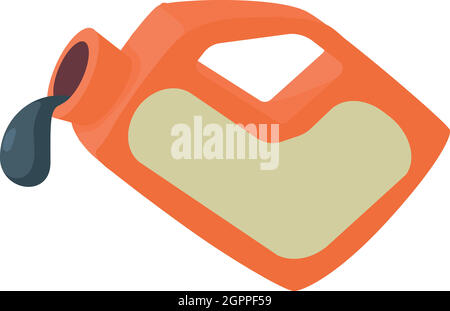 Jerrycan icon, cartoon style Stock Vector