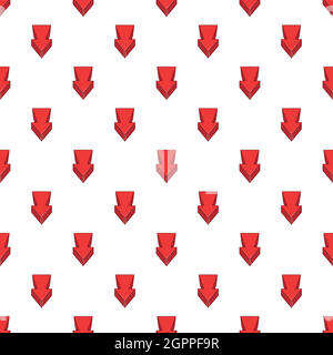 Arrow is pointing down pattern, cartoon style Stock Vector