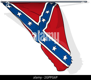 Flag of Confederate States Army in USA Stock Vector