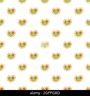Virus pattern, cartoon style Stock Vector