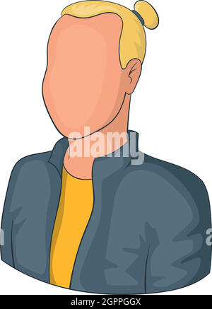 Male avatar icon, cartoon style Stock Vector