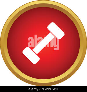 Dumbbell icon in simple style Stock Vector