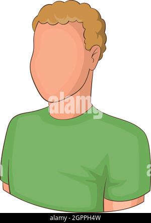 Boy avatar icon, cartoon style Stock Vector