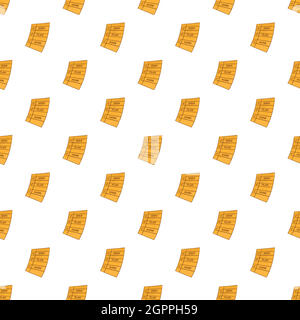 Idea, plan, work to do list pattern, cartoon style Stock Vector