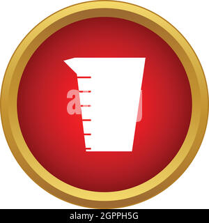 Measuring cup icon in simple style Stock Vector