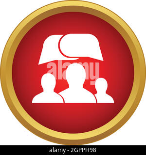People and dialog speech bubbles icon Stock Vector