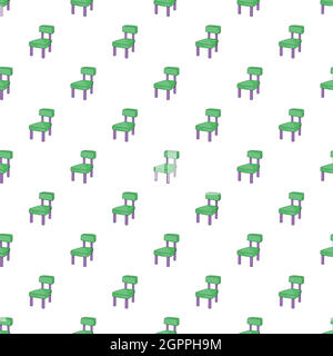 Chair pattern, cartoon style Stock Vector