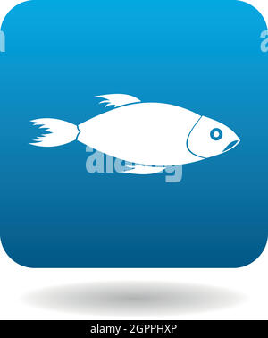 Fish icon, simple style Stock Vector