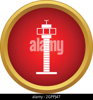 Radio tower icon, simple style Stock Vector