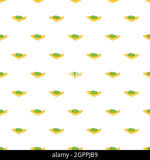 Marijuana on a paper pattern, cartoon style Stock Vector