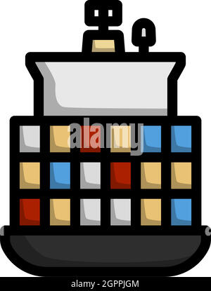 Container Ship Icon Stock Vector