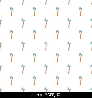 Axe pattern, cartoon style Stock Vector