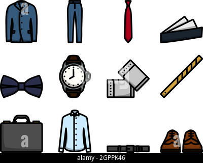 Clothes Icon Set Stock Vector