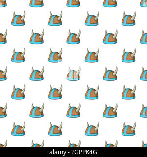 Metal combat helmet pattern, cartoon style Stock Vector
