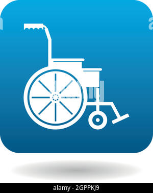 Wheelchair icon in simple style Stock Vector