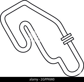 Speedway icon, outline style Stock Vector