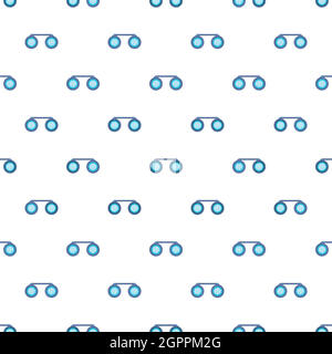 Sport binoculars pattern, cartoon style Stock Vector