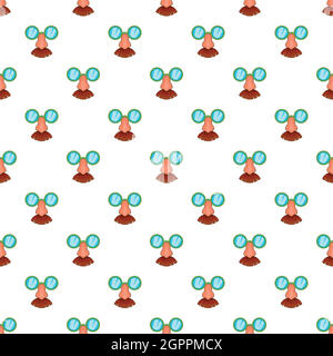 Clown face pattern, cartoon style Stock Vector