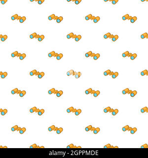 Binoculars pattern, cartoon style Stock Vector