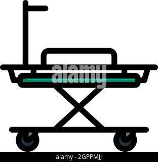 Medical Stretcher Icon Stock Vector