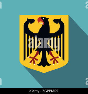 Germany coat of arms and flag, official symbols of the nation Stock ...