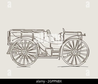 Vintage truck sketch Stock Vector
