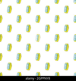 Fitness smart bracelet pattern, cartoon style Stock Vector