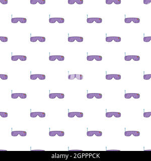 Glasses for virtual reality pattern, cartoon style Stock Vector