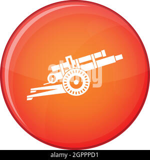 Artillery gun icon, flat style Stock Vector Image & Art - Alamy