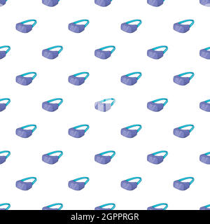 Virtual reality headset pattern, cartoon style Stock Vector