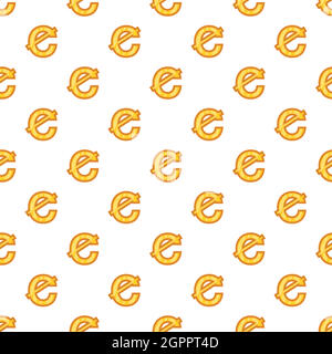 Cent currency symbol pattern, cartoon style Stock Vector