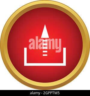 Upload data from a remote storage icon Stock Vector