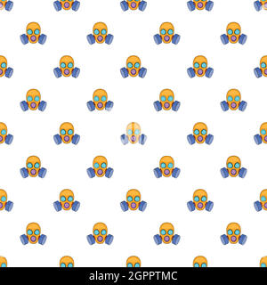Gas mask pattern, cartoon style Stock Vector