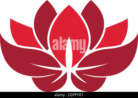 Beauty Lotus flowers logo icon design template Stock Vector