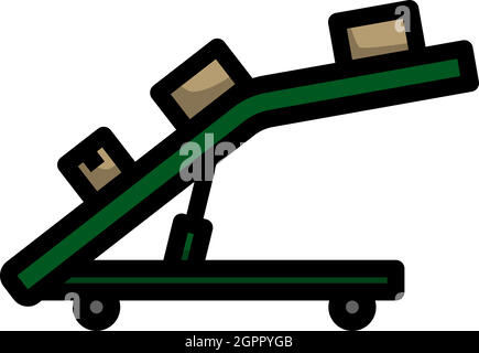 Warehouse Transportation System Icon Stock Vector