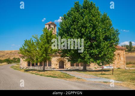 Nuestra Señora de la Asuncion church. Duraton, Segovia province, Castilla Leon, Spain. Stock Photo