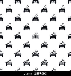 Car is under protection pattern, simple style Stock Vector