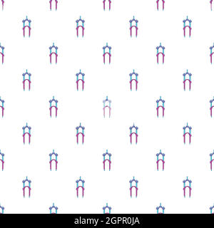 Fork for bicycle pattern, cartoon style Stock Vector