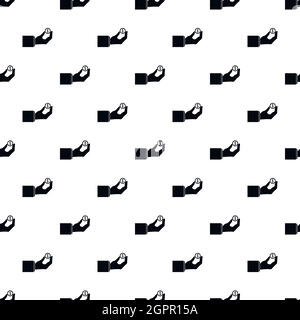 Hand pays for parking pattern, simple style Stock Vector