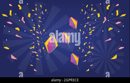 small celebration particles on abstract blue background Stock Vector