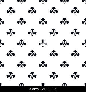 Gas mask pattern, simple style Stock Vector