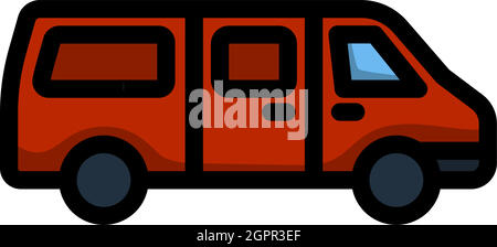 Commercial Van Icon Stock Vector