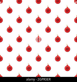 Bomb in e-mail pattern, cartoon style Stock Vector