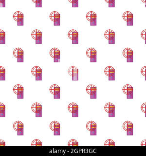 Sight on system unit pattern, cartoon style Stock Vector