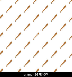 Baseball bat pattern, cartoon style Stock Vector